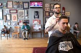 waiting at the barbershop