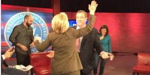 Christie hug Hillary