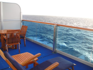 Cruise ship balcony